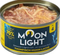 Moonlight Dinner nr 4 Tuńczyk, kurczak i łosoś Mokra Karma dla kota op. 80g Pakiet 24szt.