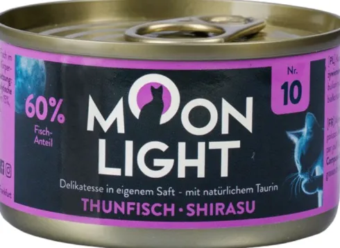 Moonlight Dinner nr 10 Tuńczyk, shirasu Mokra Karma dla kota op. 80g Pakiet 24szt.