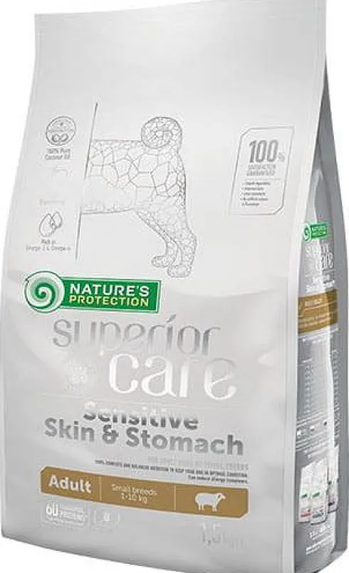 Nature's Protection Superior Care Adult Small Sensitive Skin&Stomach Sucha Karma dla psa op. 1.5kg