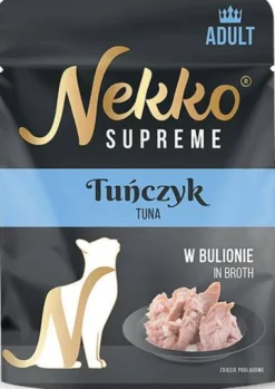 Nekko Supreme Adult Tuńczyk w bulionie Mokra Karma dla kota op. 70g WYPRZEDAŻ