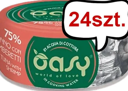 Oasy Adult More Love Tuna with Shrimp Mokra Karma dla kota op. 70g Pakiet 24szt.