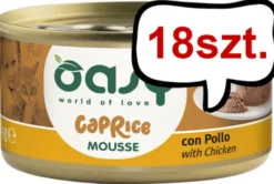 Oasy Caprice Adult Mousse with Chicken Mokra Karma dla kota op. 85g Pakiet 18szt.
