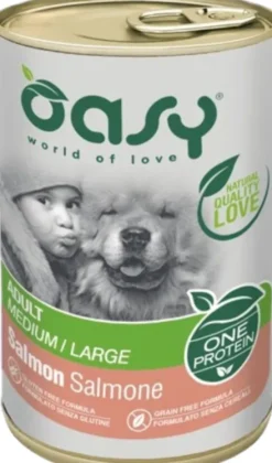 Oasy One Protein Adult Medium/Large Salmon mokra karma dla psa op. 400g Pakiet 12szt.