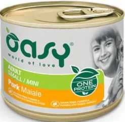 Oasy One Protein Adult Mini Pork Mokra Karma dla psa op. 200g Pakiet 24szt.