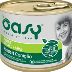 Oasy One Protein Adult Mini Rabbit mokra karma dla psa op. 200g Pakiet 24szt.
