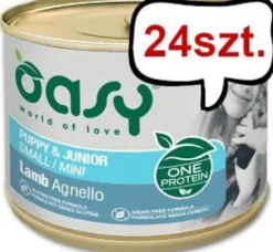 Oasy One Protein Puppy Mini Lamb mokra karma dla szczeniąt op. 200g Pakiet 24szt.
