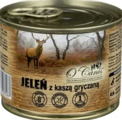 O'Canis Jeleń z kaszą gryczaną Mokra Karma dla psa op. 200g Pakiet 6szt.