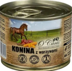 O'Canis Konina z WARZYWAMI i siemieniem lnianym Mokra Karma dla psa op. 200g Pakiet 6szt.