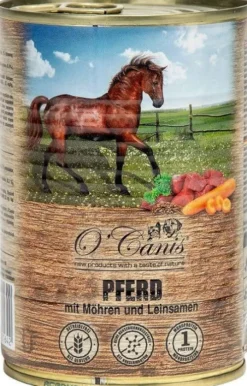 O'Canis Konina z WARZYWAMI i siemieniem lnianym Mokra Karma dla psa op. 400g