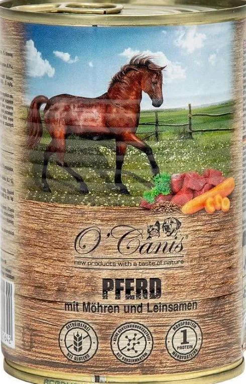 O'Canis Konina z WARZYWAMI i siemieniem lnianym Mokra Karma dla psa op. 400g