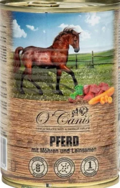 O'Canis Konina z WARZYWAMI i siemieniem lnianym Mokra Karma dla psa op. 400g Pakiet 6szt.