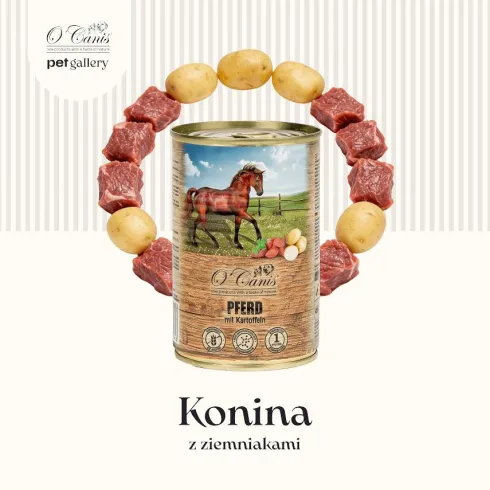 O'Canis Konina z ZIEMNIAKAMI Mokra Karma dla psa op. 400g
