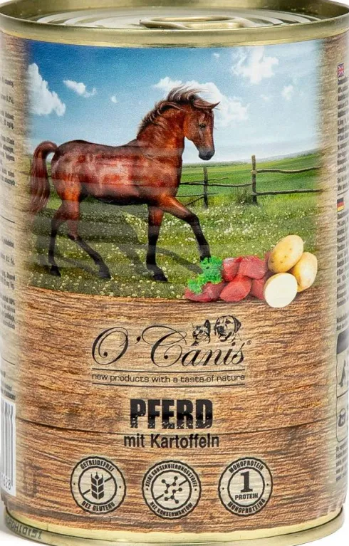 O'Canis Konina z ZIEMNIAKAMI Mokra Karma dla psa op. 400g Pakiet 6szt.