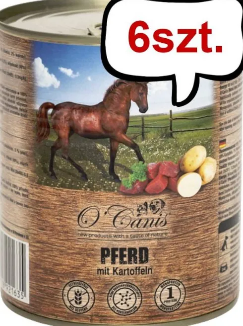O'Canis Konina z ZIEMNIAKAMI Mokra Karma dla psa op. 800g Pakiet 6szt.