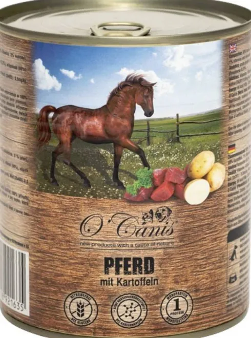 O'Canis Konina z ZIEMNIAKAMI Mokra Karma dla psa op. 800g Pakiet 6szt.