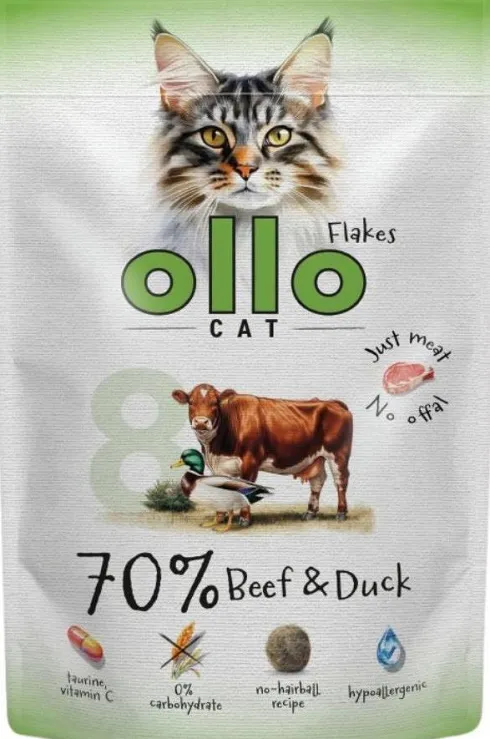Ollo Cat Nr 8 Beef&Duck Mokra Karma dla kota op. 85g Pakiet 12szt.