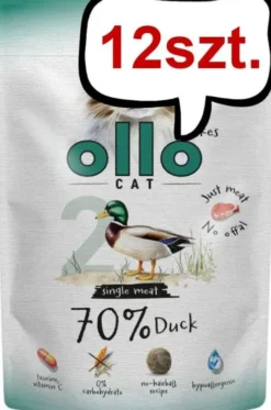 Ollo Cat Nr 2 Duck Mokra Karma dla kota op. 85g Pakiet 12szt.