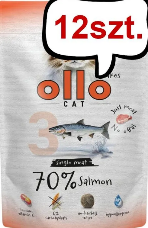 Ollo Cat Nr 3 Salmon Mokra Karma dla kota op. 85g Pakiet 12szt.