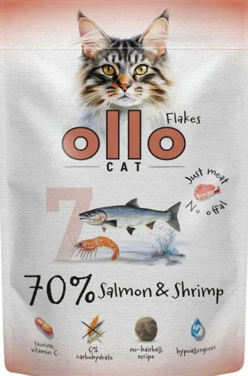 Ollo Cat Nr 7 Salmon&Shrimp Mokra Karma dla kota op. 85g