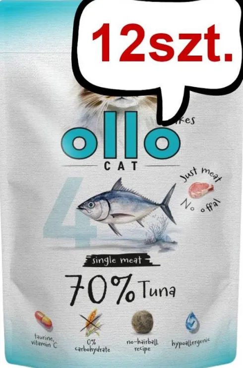 Ollo Cat Nr 4 Tuna Mokra Karma dla kota op. 85g Pakiet 12szt.