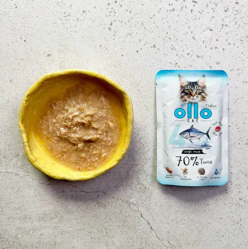 Ollo Cat Nr 4 Tuna Mokra Karma dla kota op. 85g Pakiet 12szt.