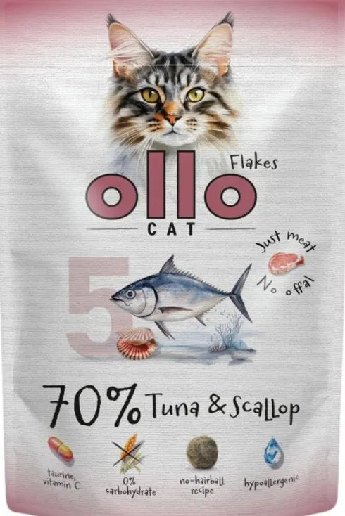 Ollo Cat Nr 5 Tuna&Sallop Mokra Karma dla kota op. 85g Pakiet 12szt.