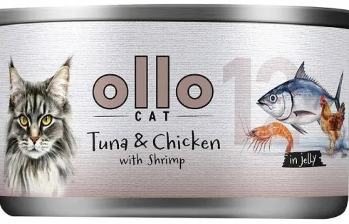 Ollo Cat Tuna&Chicken with Shrimp Mokra Karma dla kota op.70g