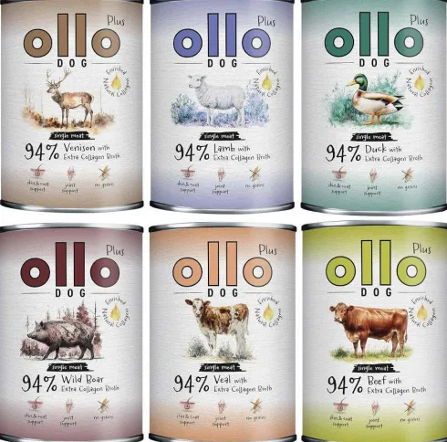 Ollo Plus Kolagen Pakiet degustacyjny Mokra Karma dla psa op. 6x400g