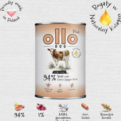Ollo Plus Kolagen Veal Mokra Karma dla psa op. 400g