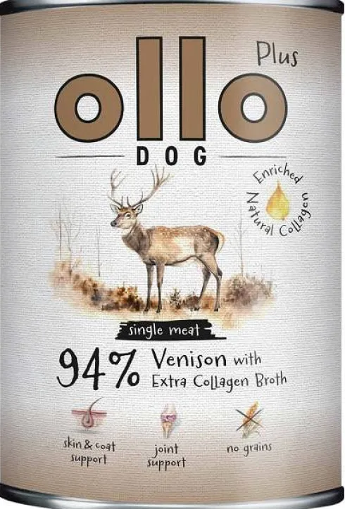 Ollo Plus Kolagen Venison Mokra Karma dla psa op. 800g Pakiet 6szt.