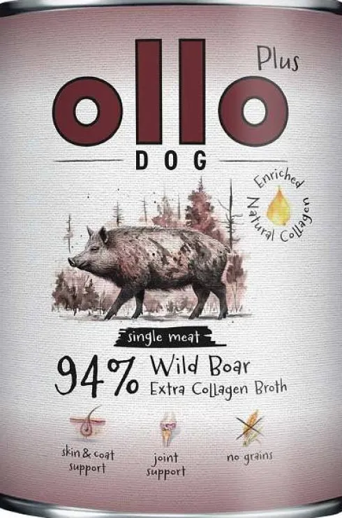 Ollo Plus Kolagen Wild Boar Mokra Karma dla psa op. 800g