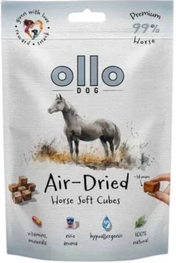 Ollo Przysmaki Air-Dried Horse Soft Cubes dla psa op. 80g