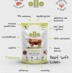 Ollo Przysmaki Training Beef Soft Cubes dla psa op. 80g