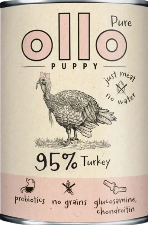 Ollo Puppy Pure Turkey Mokra Karma dla szczeniąt op. 400g