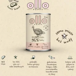 Ollo Puppy Pure Turkey Mokra Karma dla szczeniąt op. 400g