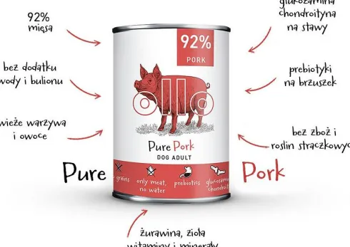 Ollo Pure Pork Mokra Karma dla psa op. 400g