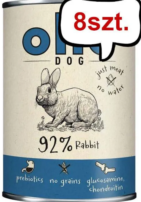 Ollo Pure Rabbit Mokra Karma dla psa op. 400g Pakiet 8szt.