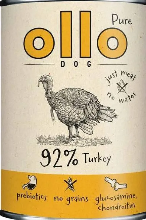 Ollo Pure Turkey Mokra Karma dla psa op. 400g Pakiet 8szt.