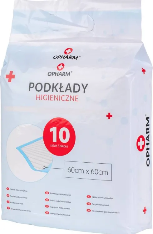 Opharm Podkłady higieniczne - maty absorbujące dla psa rozm. 60x60cm op. 10szt.