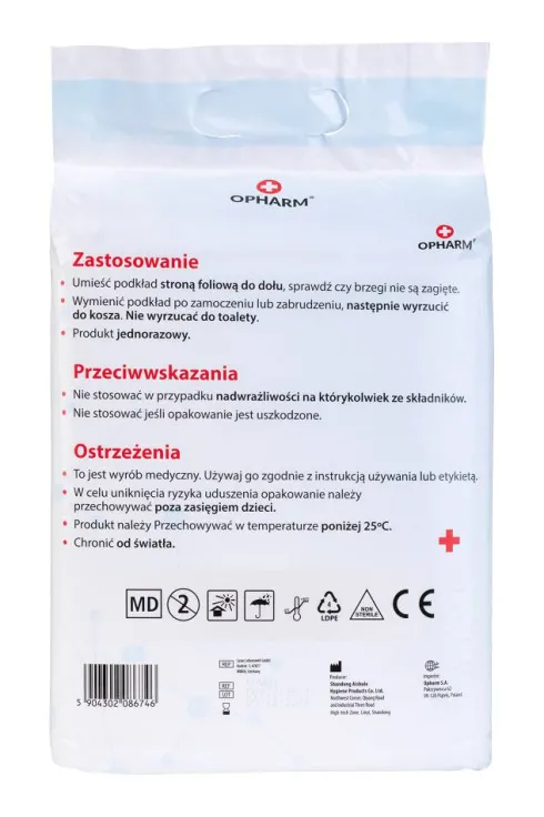 Opharm Podkłady higieniczne - maty absorbujące dla psa rozm. 60x90cm op. 10szt.