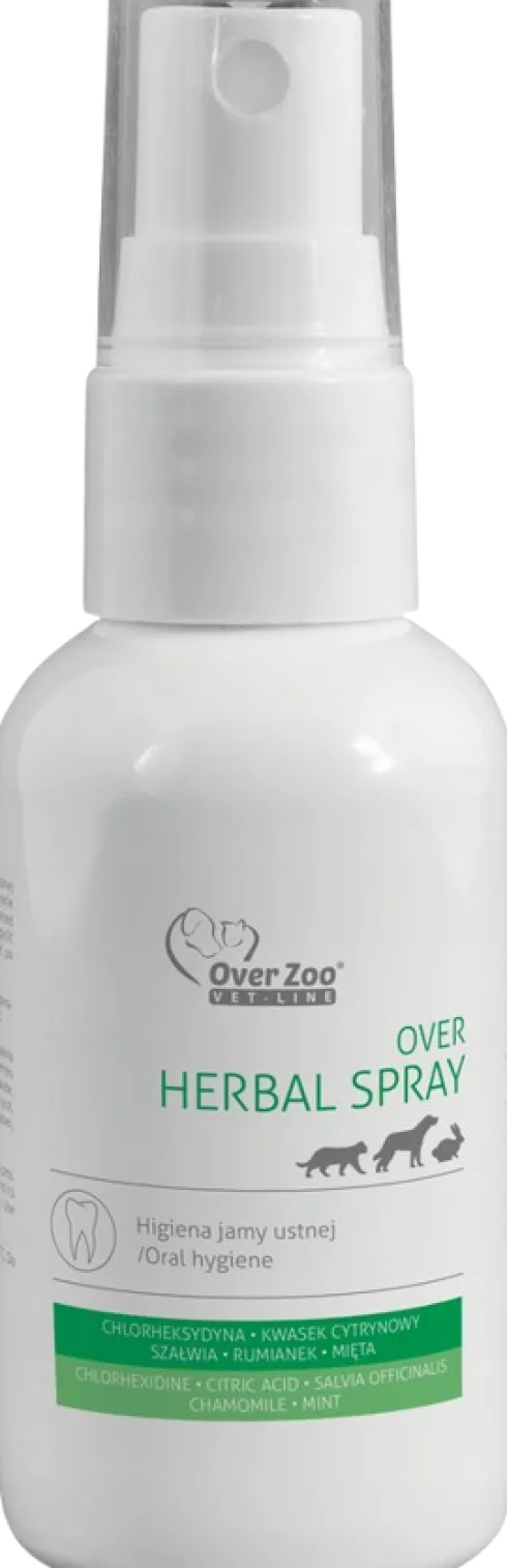 Over Zoo VetLine Herbal Spray Preparat do higieny jamy ustnej dla psa i kota poj. 50ml