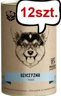 Paka Zwierzaka Dziczyzna i łosoś Mokra karma dla psa op. 400g Pakiet 6szt.
