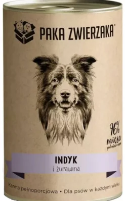 Paka Zwierzaka Indyk i żurawina Mokra karma dla psa op. 400g