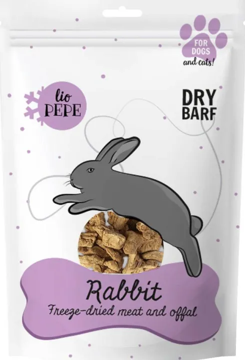 Paka Zwierzaka Lio Pepe Rabbit Przysmaki liofilizowane dla psa i kota op. 60g