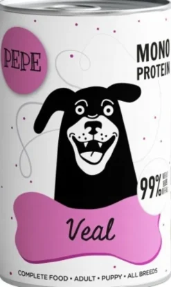 Paka Zwierzaka Pepe Cielęcina Mokra karma dla psa op. 400g Pakiet 6szt.