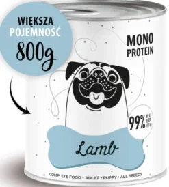 Paka Zwierzaka Pepe Jagnięcina Mokra karma dla psa op. 800g Pakiet 6szt. WYPRZEDAŻ
