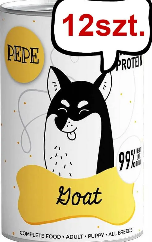 Paka Zwierzaka Pepe Kozina Mokra karma dla psa op. 400g Pakiet 12szt. + Worek bawełniany GRATIS