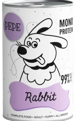 Paka Zwierzaka Pepe Królik Mokra karma dla psa op. 400g Pakiet 6szt.