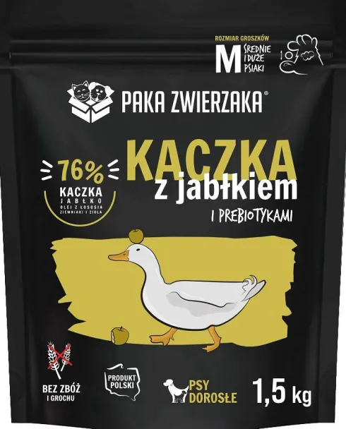 Paka Zwierzaka Seventh Heaven Kaczka z jabłkiem Sucha karma dla psa op. 1.5kg