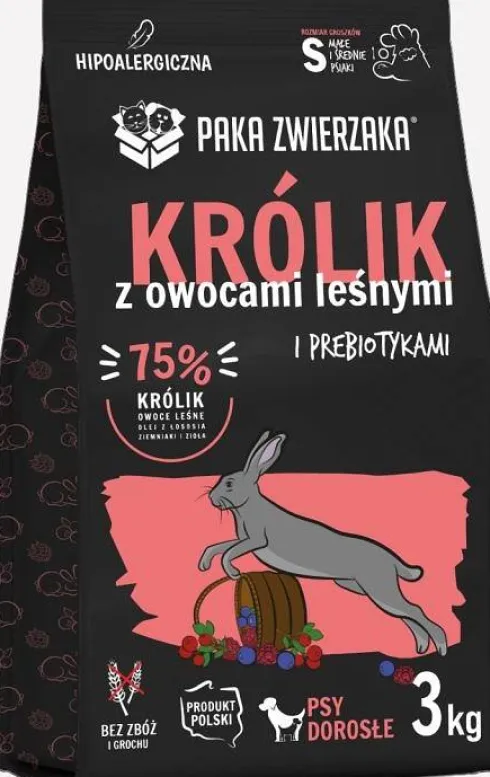 Paka Zwierzaka Seventh Heaven Królik i owoce leśne Sucha karma dla psa op. 3kg